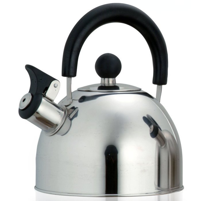 Creative Home 72214R Simplicity Brushed Stainless Steel Tea Kettle, 1.5-Quart