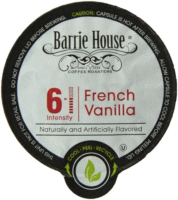 Barrie House French Vanilla Single Cup Capsules, 96 Count