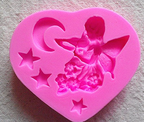Design 218 Angel Girl Playing the Violin 3D Silicone Fondant Mold, Cake Decoration Tool, Food Grade Material