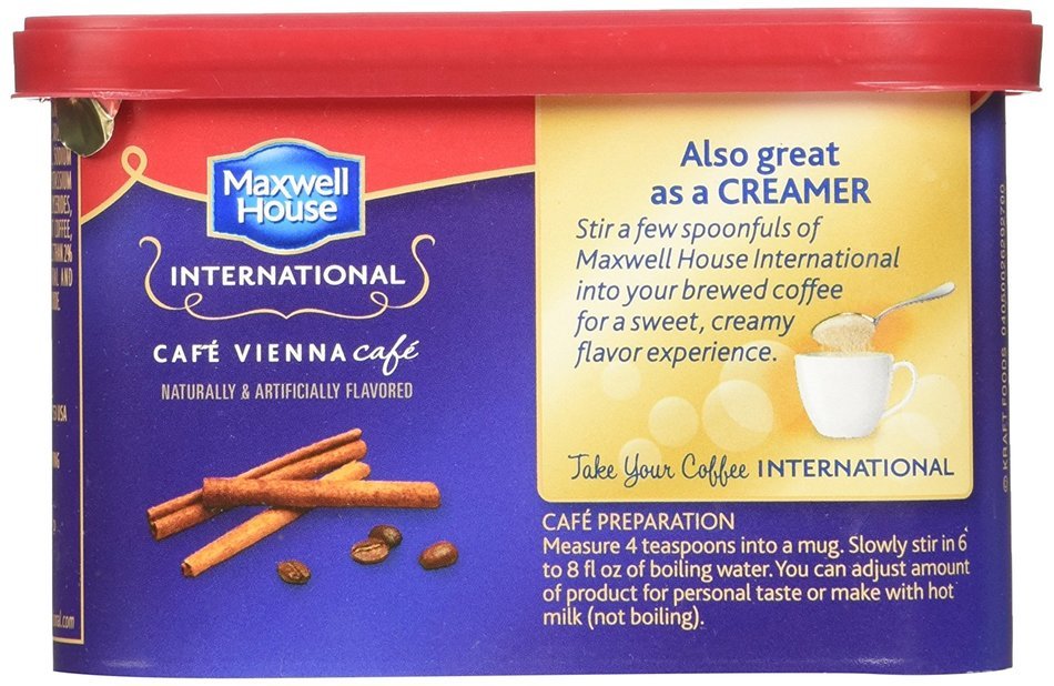 Maxwell House International Coffee Caf&eacute; Vienna, 9-Ounce Cans (Pack of 6) N3