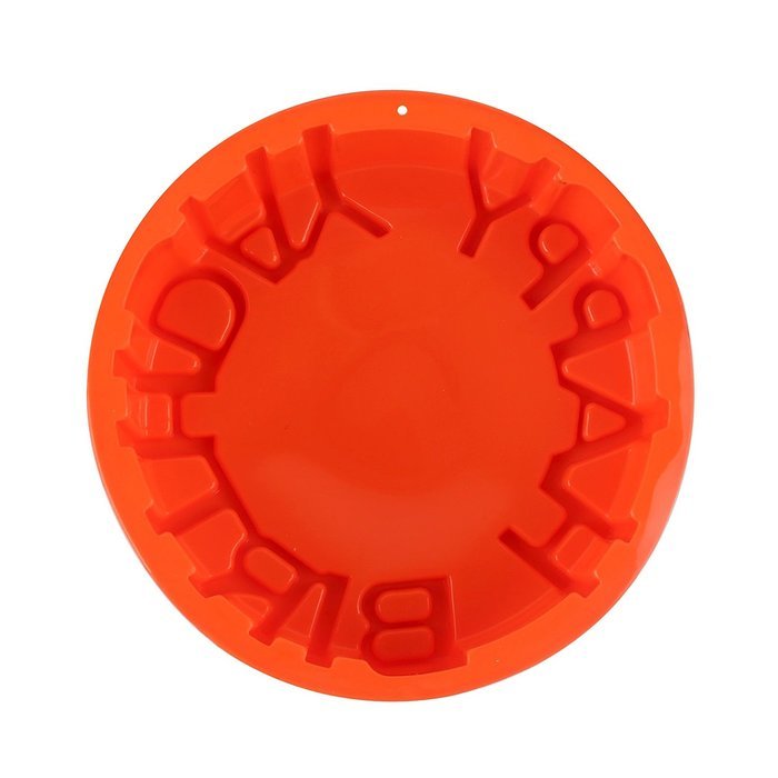 7.5" Round Silicone Cake Mold Pan, Bakeware set, -HAPPY BIRTHDAY- Pparty - Color Varies N4