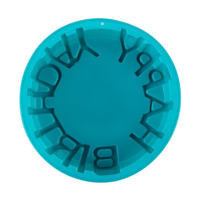 7.5" Round Silicone Cake Mold Pan, Bakeware set, -HAPPY BIRTHDAY- Pparty - Color Varies N5