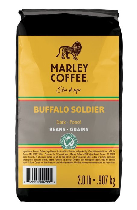 Marley Coffee, Organic Whole Bean Coffee, One Love, 2 Pound N12