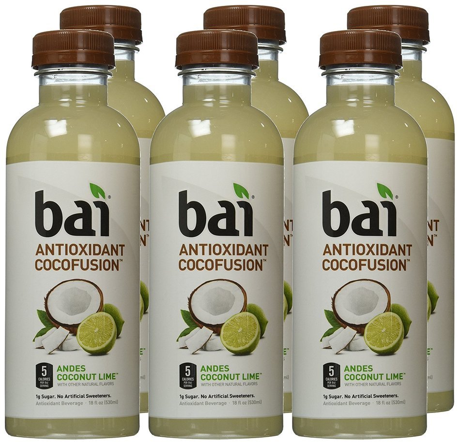 Bai Cocofusion Andes Coconut Lime, Antioxidant Infused Beverage, Cocofusion Andes Coconut Lime, 18 Ounce (Pack...