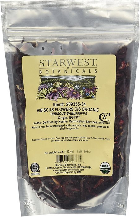 1 X Organic Hibiscus Flowers C/S