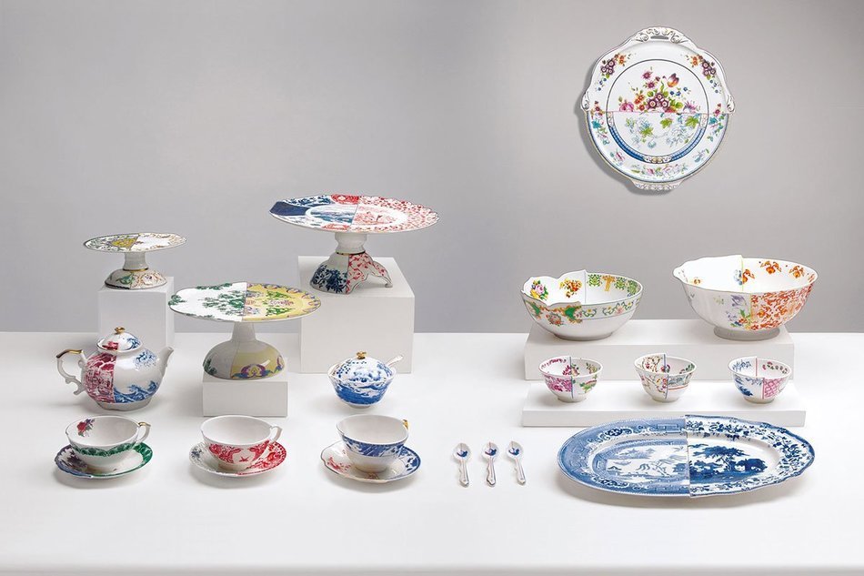 Seletti Hybrid Dorotea Round Tray - Porcelain - 13.78 Inches N2