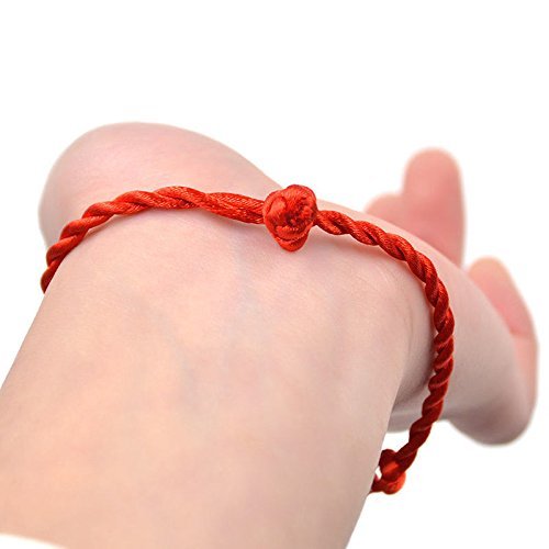 2Pcs Women Men Red String Lucky Bracelet Jewelry Against Evil Eye for Success N4