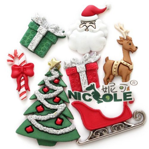 "F0534 Silicone Christmas Reindeer Cake Mould Soap Chocolate Mould" shopping N4
