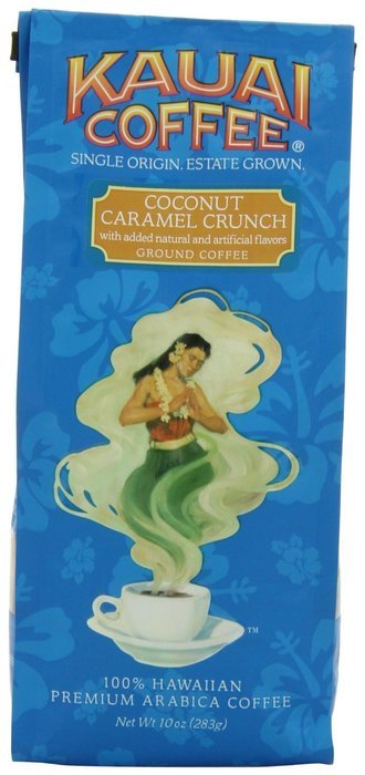 Kauai Coffee, Coconut Caramel Crunch, Ground Coffee, 10oz Bag (Pack of 2)