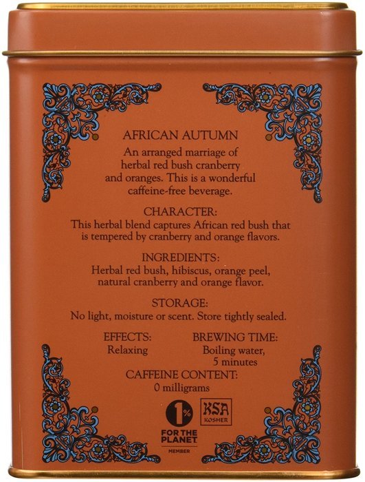 Harney & Sons Fine Teas African Autumn Tin - 20 Sachets N2