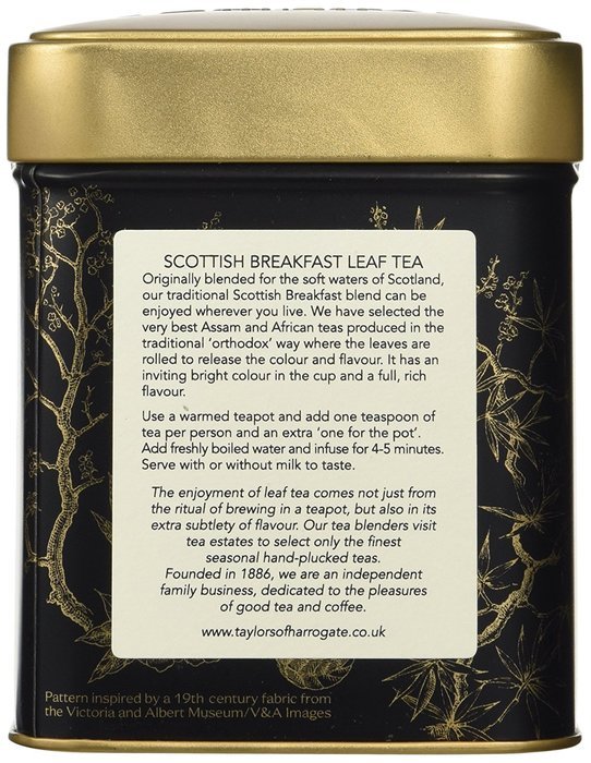 Taylors of Harrogate Scottish Breakfast Loose Leaf Tin - 4.4oz (124g) N2