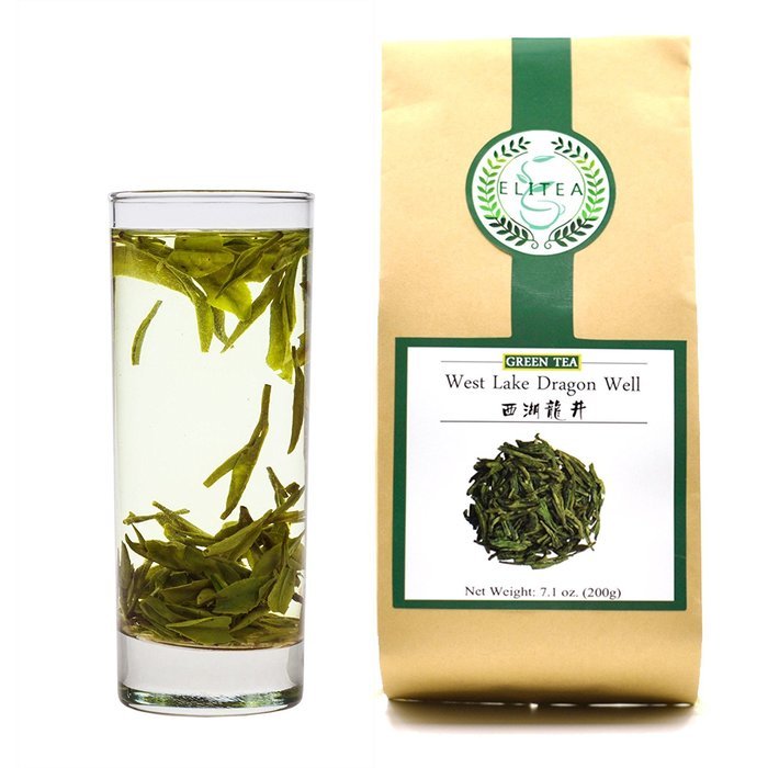 ELITEA Green Tea Loose Leaf Prime Quality Dragon Well Xi Hu Long Jing Bulk 7.1 Ounce Staying Healthy in Winter...