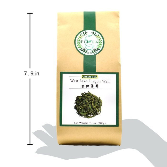 ELITEA Green Tea Loose Leaf Prime Quality Dragon Well Xi Hu Long Jing Bulk 7.1 Ounce Staying Healthy in Winter... N7