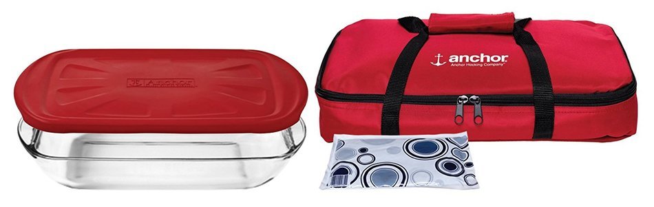 Anchor Hocking Essentials Tote Set with Embrace Lid (Set of 4)