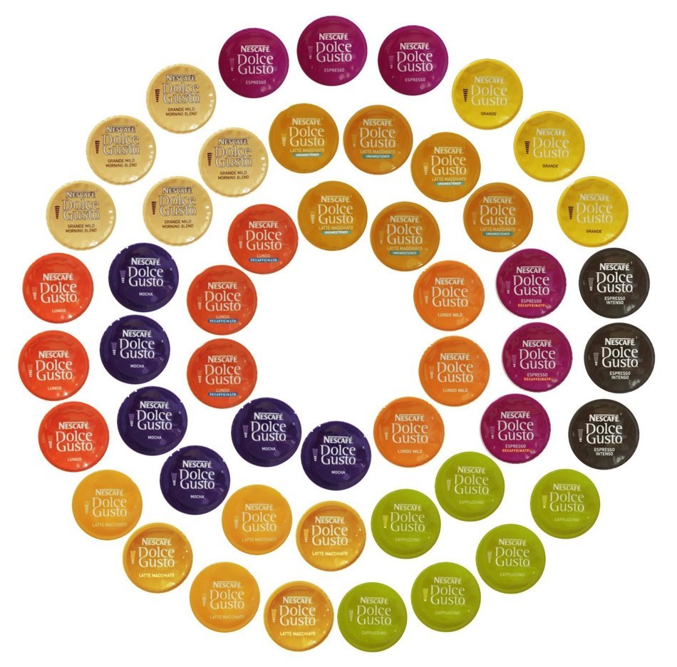 Nescaf&eacute; Dolce Gusto Capsules All-inclusive Set, 50 Capsules - Variety Pack - Gift Wrap Available!