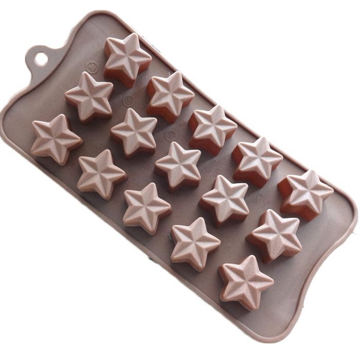 JLHua Mini Star Shape Silicone Ice Cube / Chocolate Mold 15-cavity N3