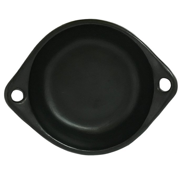 Black Clay, La Chamba Round Pot without Lid - Small - 1.5 qts N2