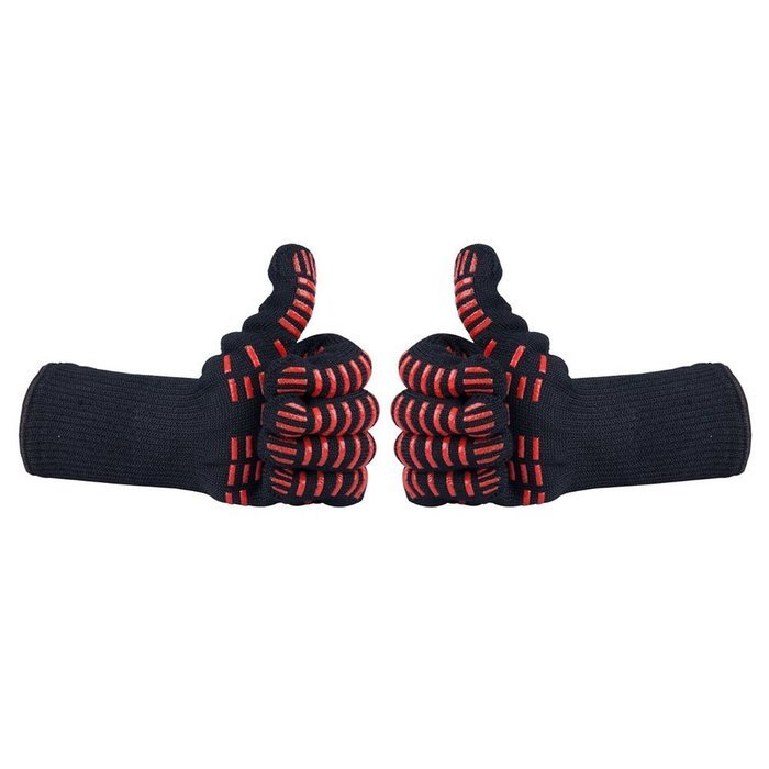 Tinksky BBQ Gloves Cooking Gloves - Pair of 33cm BBQ Grilling Cooking Gloves 932&deg;F Extreme Heat Resistant Gloves... N8