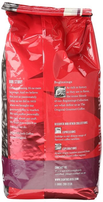 Eight O'Clock Coffee French Roast Whole Bean Coffee, 36 Ounce N3