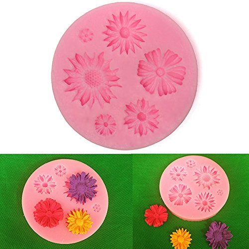 "Silicone Flower Mold Cake Decorating Chocolate Sugar Craft Mould" shopping N3