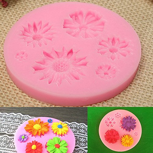 "Silicone Flower Mold Cake Decorating Chocolate Sugar Craft Mould" shopping N4