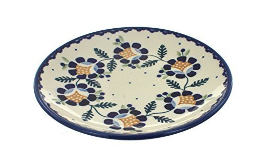 Polish Pottery Sunflower Dessert Plate