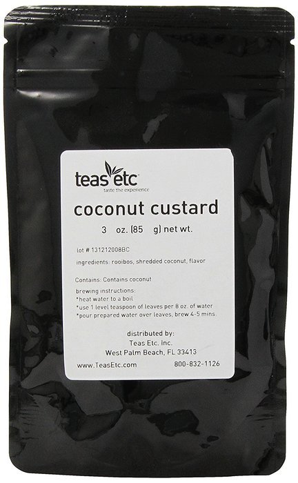 Teas Etc Coconut Custard Loose Leaf Rooibos 3 oz.