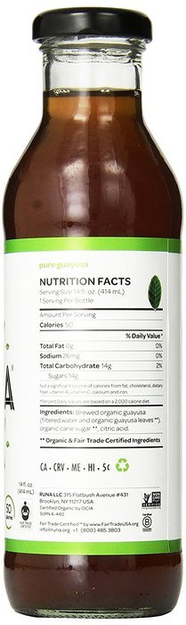 Runa Amazon Guayusa Unsweetened Bottled Tea, Guava, 14 Ounce (Pack of 6) N3