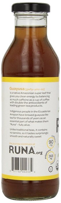 Runa Amazon Guayusa Unsweetened Bottled Tea, Guava, 14 Ounce (Pack of 6) N8
