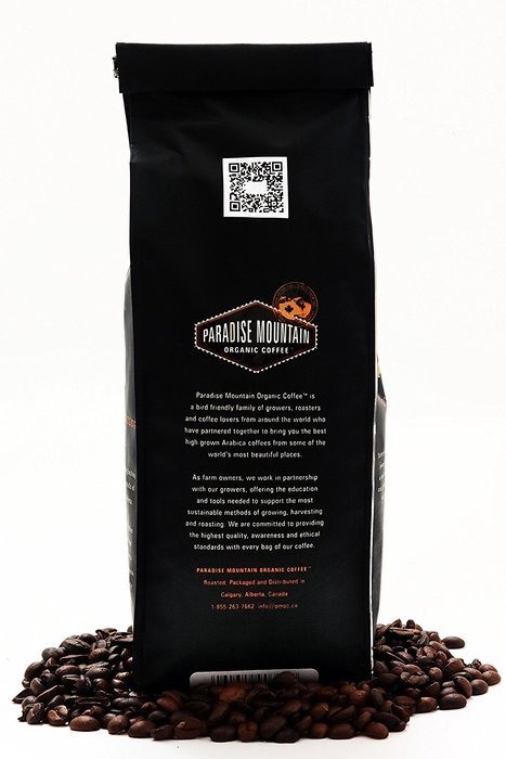 Paradise Mountain, Rare Thailand Peaberry, Certified Organic, Fair Trade, Whole Bean Coffee 16oz N2