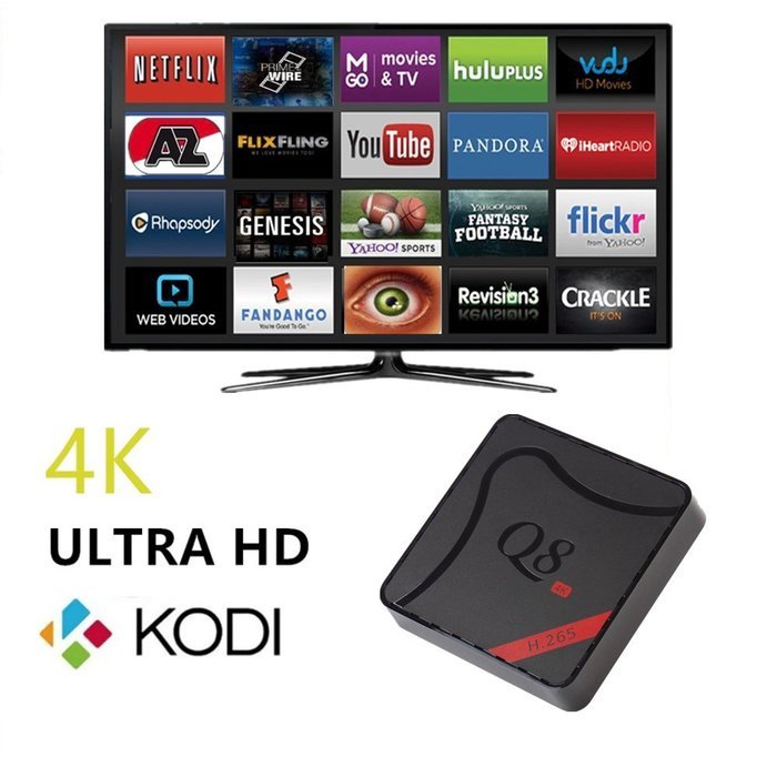 [ Free Mini Keyboard ] Jabond Q8 Android Smart TV Box KODI Full Loaded Add-ons Unlocked S905 Quad Core WIFI Built-in... N2