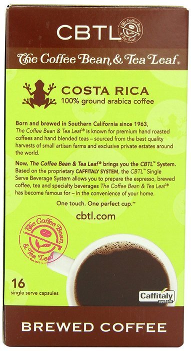 CBTL Costa Rica Brew Coffee Capsules By The Coffee Bean & Tea Leaf, 16-Count Box N3