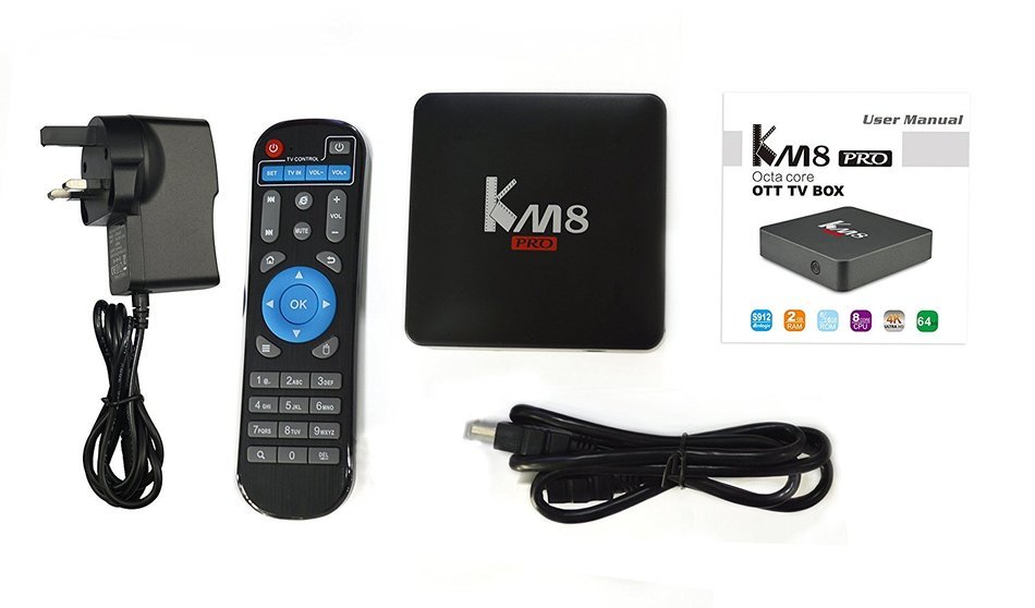KM8 PRO Amlogic S912 Android 6.0 KODI 17.0 OTT TV Box, Fully Loaded Wifi 1080P 4K Octa Core Streaming Media Player... N3