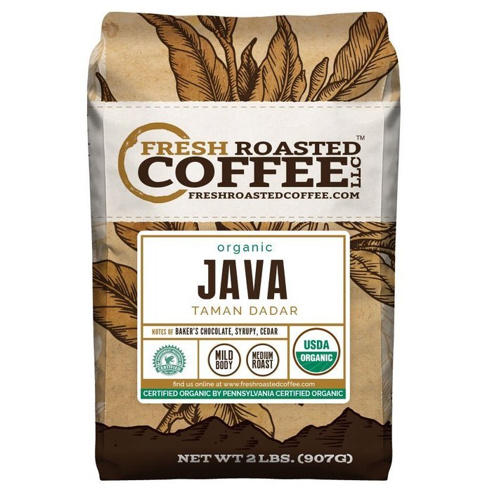 Fresh Roasted Coffee Java Taman Dadar Organic Coffee, 5 Pound N3