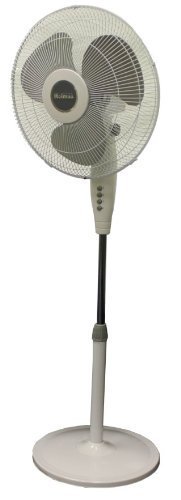 HOLMES HSF1610A 16 3 Speed Oscillating Adjustable Stand Floor Fan White