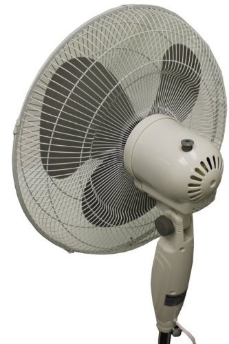 HOLMES HSF1610A 16 3 Speed Oscillating Adjustable Stand Floor Fan White N3