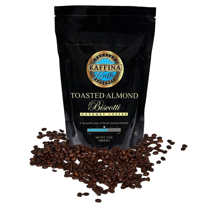 Kaffina Kaffe Premium Gourmet Ground Coffee - Flavored - Medium Rosted Hazelnut Praline Coffee N8