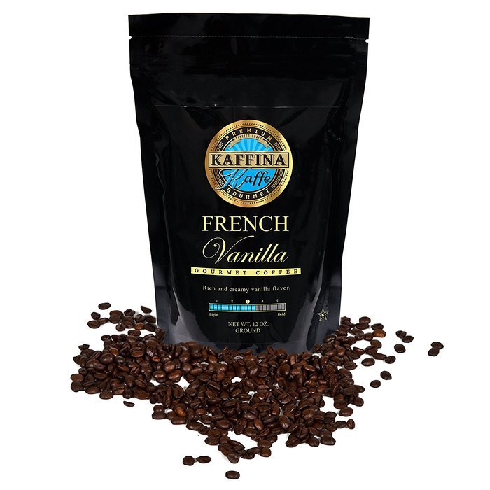 Kaffina Kaffe Premium Gourmet Ground Coffee - Flavored - Medium Rosted Hazelnut Praline Coffee N12