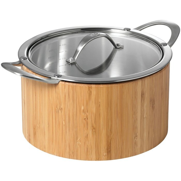CAT CORA by Starfrit Stainless Steel Cook N Serve Casserole, 3.8-Quart N4