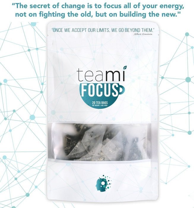 Teami Focus - All Natural Herbal Brain & Energy Booster Tea - Best for Mental Alertness, Clarity, and Focus -...
