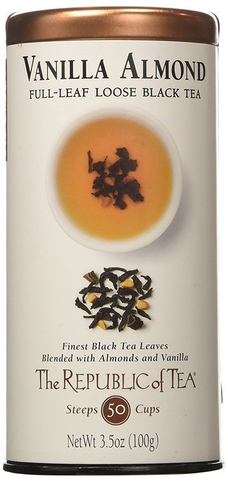 The Republic Of Tea Vanilla Almond Black Full-Leaf, 3.5 Ounces/50-60 Cups