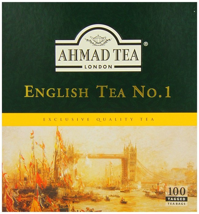 Ahmad Tea English Tea No.1, 100 Tagged Teabags, (Pack of 6)