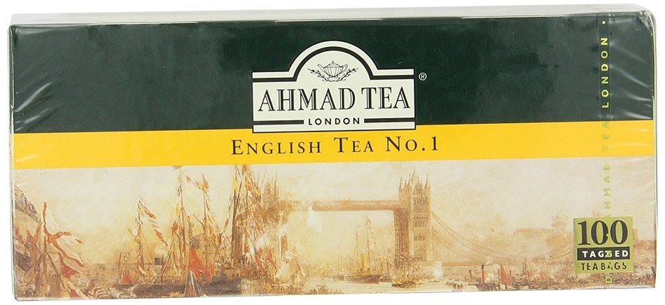 Ahmad Tea English Tea No.1, 100 Tagged Teabags, (Pack of 6) N5