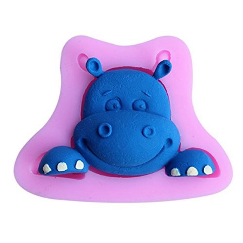 "3D Hippo Silicone Fondant Mold Chocolate Polymer Clay Mould" shopping