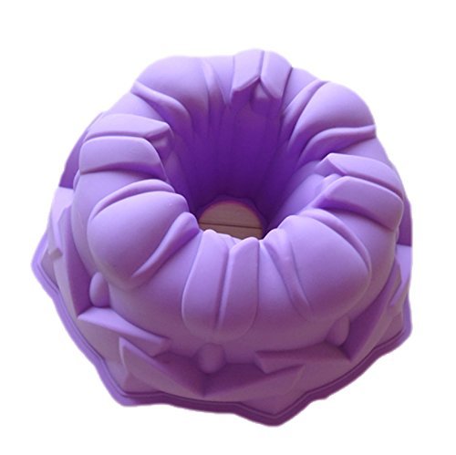 Angel Large Tulip Hollow Silicone Cake Mold Great Round Mode Tulip Top 8"x3" Color At Random
