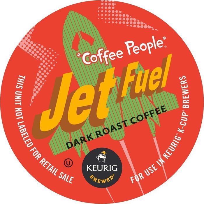 Coffee People Dark Roast, Jet Fuel, K-Cup Portion Pack for Keurig Brewers 24-Count N7
