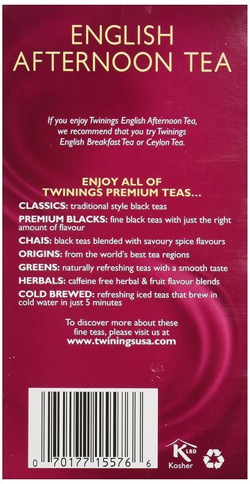Twinings Tea English Afternoon Tea, 20 ct N6