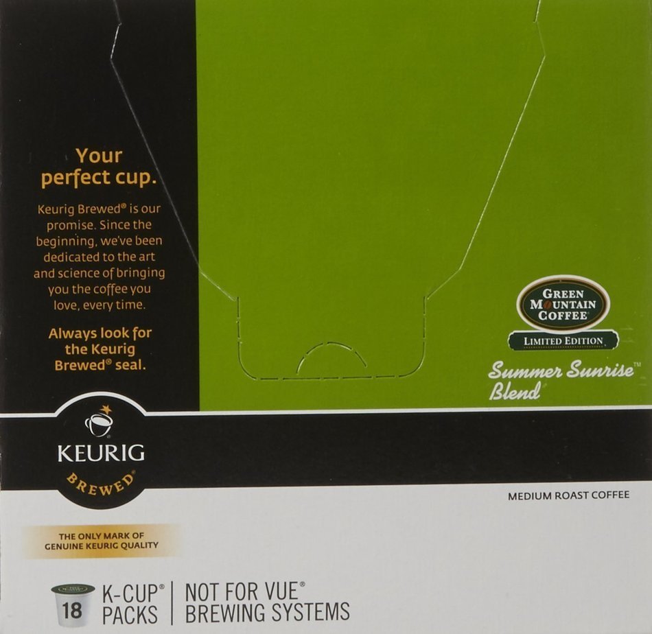 Green Mountain Coffee Summer Sunrise Blend - 18 ct N3
