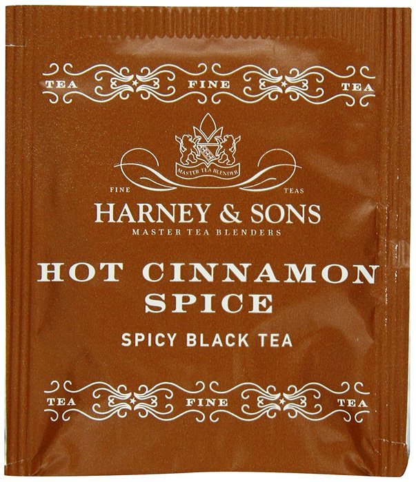 Harney & Sons Black Tea, Hot Cinnamon Spice, 50 Tea Bags