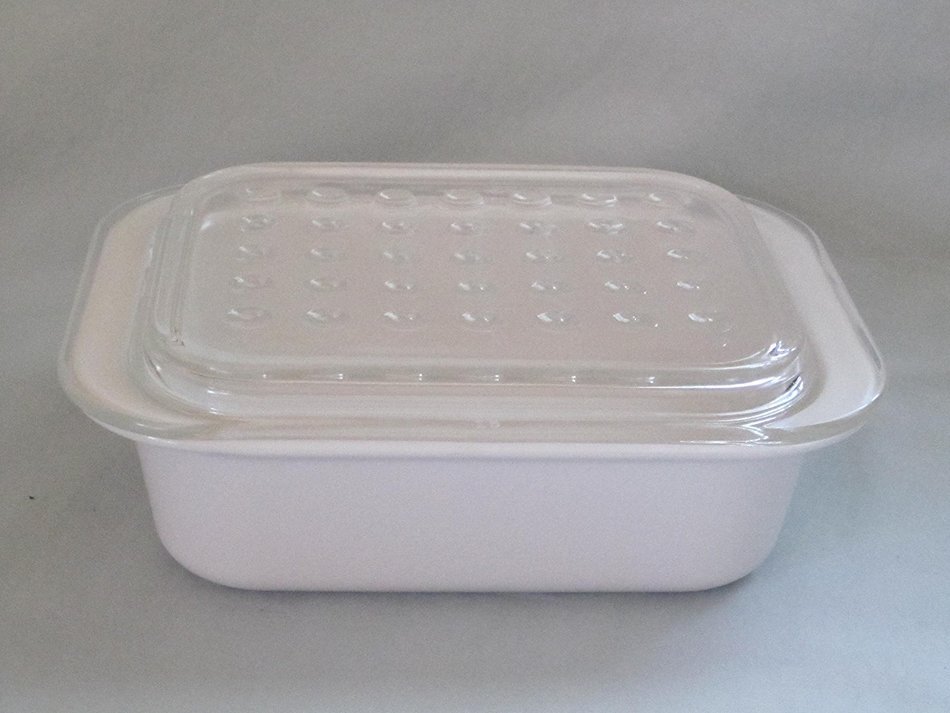 Vintage 1970s Corning Ware Pyrex Microwave FAST FOOD DISH w/ Lid 7" X 5 1/2" X 2"